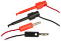 Test leads; TL-BP/H-B+ R; hook / banana plug; 4mm; hook; 1m; PVC; 0,2mm2; black & red; Koko-Go