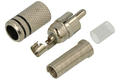 Plug; RCA; WTRCA-B; metal; silver; black stripe; for cable; straight; solder
