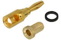 Banana plug; 4mm; WB-4-B; uninsulated/black ring; 38m; screwed; gold plated brass; Koko-Go; RoHS