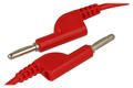 Test lead; TL-BP/BP-R; 2x banana plug; 4mm; 1m; silicon; 1,5mm2; red; 15A; Koko-Go