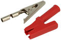 Crocodile clip; C-BS-R; red; 60mm; pluggable (4mm banana socket); safe; Koko-Go; RoHS