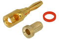 Banana plug; 4mm; WB-4-R; uninsulated/red ring; 38m; screwed; gold plated brass; Koko-Go; RoHS