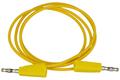 Test lead; 22.100.100.3; 2x banana plug; 4mm; 1m; PVC; 0,75mm2; yellow; 15A; 60V; nickel plated brass; Amass; 3.106.100