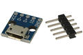 Gniazdo; microUSB A; G/mUSB; USB 2.0; biały; do płytki prototypowej; poziome; metal