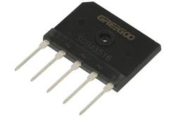 Bridge rectifier; 3-phases; SGBJ3516; 35A; 1600V; flat; through hole (THT); Greegoo; RoHS