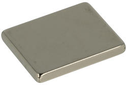 Magnet; cuboid; N38; 25mm; 20mm; 3mm; nickel plated; Neodymium