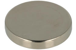 Magnet; cylindrical; N38; 30mm; 5mm; nickel plated; Neodymium