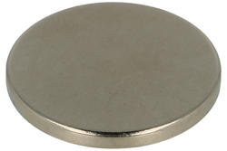 Magnet; cylindrical; N38; 20mm; 2mm; nickel plated; Neodymium