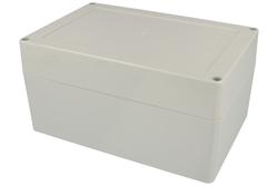 Enclosure; multipurpose; ZP180.120.90JH TM; ABS; 120mm; 180mm; 90mm; IP65; light gray; with brass bushing; Kradex; RoHS