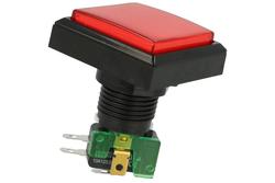 Przełącznik; przyciskowy; P650-4   CZERWONY 12V LED; ON-(ON); czerwony; podświetlenie LED 12V; konektory 4,8x0,8mm; 2 pozycje; 10A; 250V AC; 24mm; 41mm; Highly