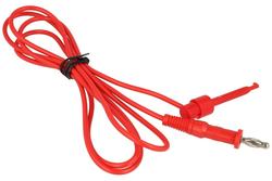 Test leads; R8-36-R; hook / banana plug; hook; 4mm; 0,95m; PVC; 1mm2; red; 10A; 60V; brass; SCI