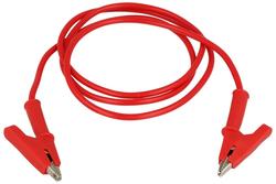 Test lead; TL-C/C; 2x crcodile clip; 1,1m; silicon; 1,5mm2; red; Koko-Go