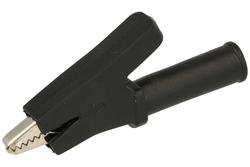 Crocodile clip; C-BS-B; black; 60mm; pluggable (4mm banana socket); safe; Koko-Go; RoHS