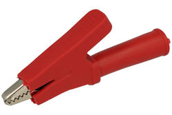 Crocodile clip; C-BS-R; red; 60mm; pluggable (4mm banana socket); safe; Koko-Go; RoHS