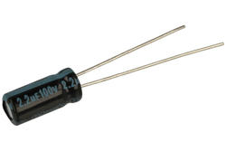 Kondensator; elektrolityczny; 2,2uF; 100V; TK; TKR2R2M2AD11M; fi 5x11mm; 2mm; przewlekany (THT); luzem; Jamicon; RoHS