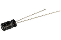 Kondensator; miniaturowy; elektrolityczny; 1uF; 63V; ST1; KE 1.0/63/4x7t; fi 4x7mm; 1,5mm; przewlekany (THT); luzem; Leaguer; RoHS