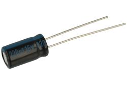 Kondensator; elektrolityczny; 220uF; 16V; TK; TKR221M1CE11M; fi 6,3x11mm; 2,5mm; przewlekany (THT); luzem; Jamicon; RoHS