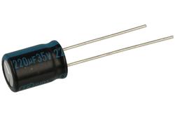 Kondensator; elektrolityczny; 220uF; 35V; TK; TKR221M1VFBBM; fi 8x11,5mm; 3,5mm; przewlekany (THT); luzem; Jamicon; RoHS