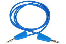 Test lead; 22.100.100.5; 2x banana plug; 4mm; 1m; PVC; 0,75mm2; blue; 15A; 60V; nickel plated brass; Amass; 3.106.100