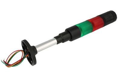 Warning light; HBJD-40DZ2RG24B; continual light; with continual buzzer; 2 layers; red; green; LED; 24V; AC/DC; with base; Onpow; -25÷+55°C