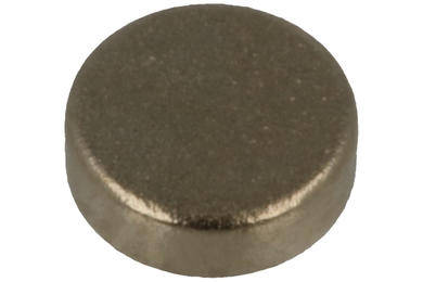 Magnes stały; cylindryczny; N38; 3mm; 1mm; niklowany; neodymowy
