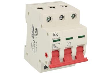 Over current breaker; modular; KMI-3/100A 23235; 100A; 400V AC; 3 ways; AC; DIN rail mounted; screw; KANLUX; RoHS