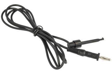Przewody pomiarowe; R8-36-BK; haczyk / wtyk bananowy; 4mm; haczyk; 0,95m; PVC; 1mm2; czarny; 10A; 60V; mosiądz; SCI