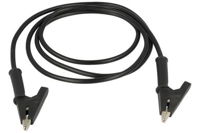 Test leads; TL-C/C; 2x crcodile clip; not applicable; 1,1m; silicon; 1,5mm2; black; 15A; Koko-Go