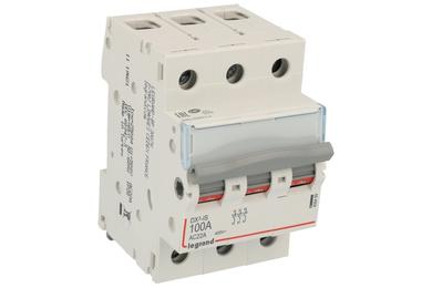 Isolation switch; modular; FR303 100; OFF-ON; 100A; 400V AC; DIN rail mounted; 3 ways; screw; ON-0FF; Legrand; RoHS