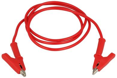 Test lead; TL-C/C; 2x crcodile clip; 1,1m; silicon; 1,5mm2; red; Koko-Go