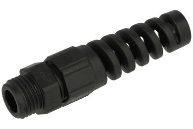 Cable gland with grommet; BS-PG7BK; polyamide; IP68; black; PG7; 2,5÷6,5mm; with PG type thread; LappKabel; RoHS