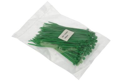 Ties; for cables; HA203G; 98mm; 2,5mm; green; 100pcs.; Fasteman
