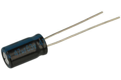 Capacitor; electrolytic; 47uF; 63V; TK; TKR470M1JE11M; diam.6,3x11mm; 2,5mm; through-hole (THT); bulk; Jamicon; RoHS