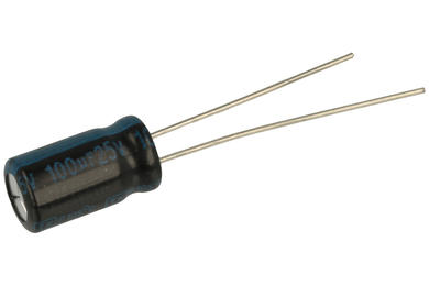 Capacitor; electrolytic; 100uF; 25V; TK; TKR101M1EE11M; diam.6,3x11mm; 2,5mm; through-hole (THT); bulk; Jamicon; RoHS