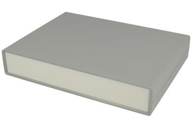 Enclosure; desktop; for instruments; G715; ABS; 225mm; 165mm; 40mm; dark gray; light gray ABS ends; Gainta; RoHS