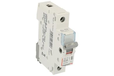 Isolation switch; modular; FR301 63; OFF-ON; 63A; 250V AC; DIN rail mounted; 1 way; screw; ON-0FF; Legrand; RoHS