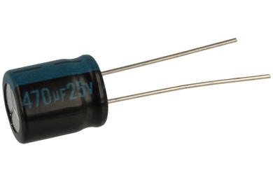 Capacitor; electrolytic; 470uF; 25V; TK; TKR471M1EGBCM; diam.10x12,5mm; 5mm; through-hole (THT); bulk; Jamicon; RoHS