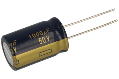 Kondensator; elektrolityczny; 1000uF; 50V; EEUFC1H102B; fi 16x25mm; 7,5mm; przewlekany (THT); luzem; Panasonic; RoHS