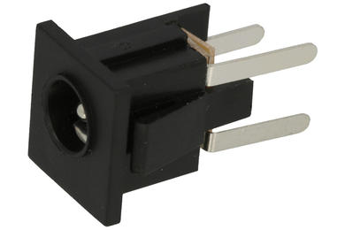 Socket; 2,1mm; DC power; 5,5mm; A-DCS-2,1/5,5Z; straight; for panel; latch; solder; plastic