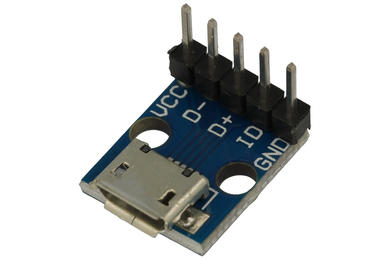 Gniazdo; microUSB A; G/mUSB; USB 2.0; biały; do płytki prototypowej; poziome; metal