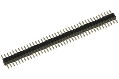 Piny (wtyk); kołkowe; PLHS40; 1,27mm; czarny; 1x40; proste; 2,5mm; 2/2,85mm; przewlekany (THT); złocone; RoHS