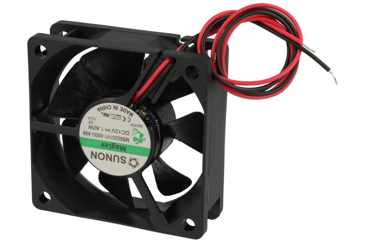 Fan 12V DC 0,78W 60x60x20mm 32,3m³/h 4200U/Min 32,3m³/h Sunon