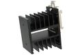 Heatsink; SSRTH-55U; for 1 phase SSR; with holes; with TS15 DIN rail handle; blackened; 1,4K/W; 55mm; 100mm; 80mm