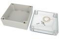 Enclosure; multipurpose; G288C; polycarbonate; 160mm; 160mm; 90mm; IP65; light gray; transparent lid; Gainta; RoHS