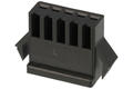 Socket; signal; KSF05; 5 ways; 1x5; straight; 2,50mm; for cable; black; latch; 1A; 250V; Connfly; RoHS