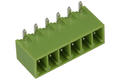 Terminal block; XY2500R-G-06P3.5; 6 ways; R=3,50mm; 7mm; 8A; 125V; through hole; angled 90°; closed; green; Xinya; RoHS