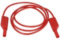 Test lead; MLS WS 100/2.5 RT  934088101; 2x banana plug; 4mm; 1m; PVC; 2,5mm2; red; 32A; 1000V; Hirschmann