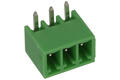 Terminal block; 15EGTRC-3,5-03P; 3 ways; R=3,50mm; 7mm; 8A; 125V; through hole; angled 90°; closed; green; Golten; RoHS