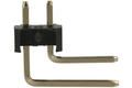 Piny (wtyk); kołkowe; PLD80R; 2,54mm; czarny; 2x40; kątowe 90°; symetryczne; 2,5mm; 3/6mm; przewlekany (THT); złocone; RoHS
