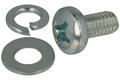 Screw; A-WPP-M4; M4; 8mm; 12mm; cylindrical; philips (+); galvanised steel; spring washer; flat washer